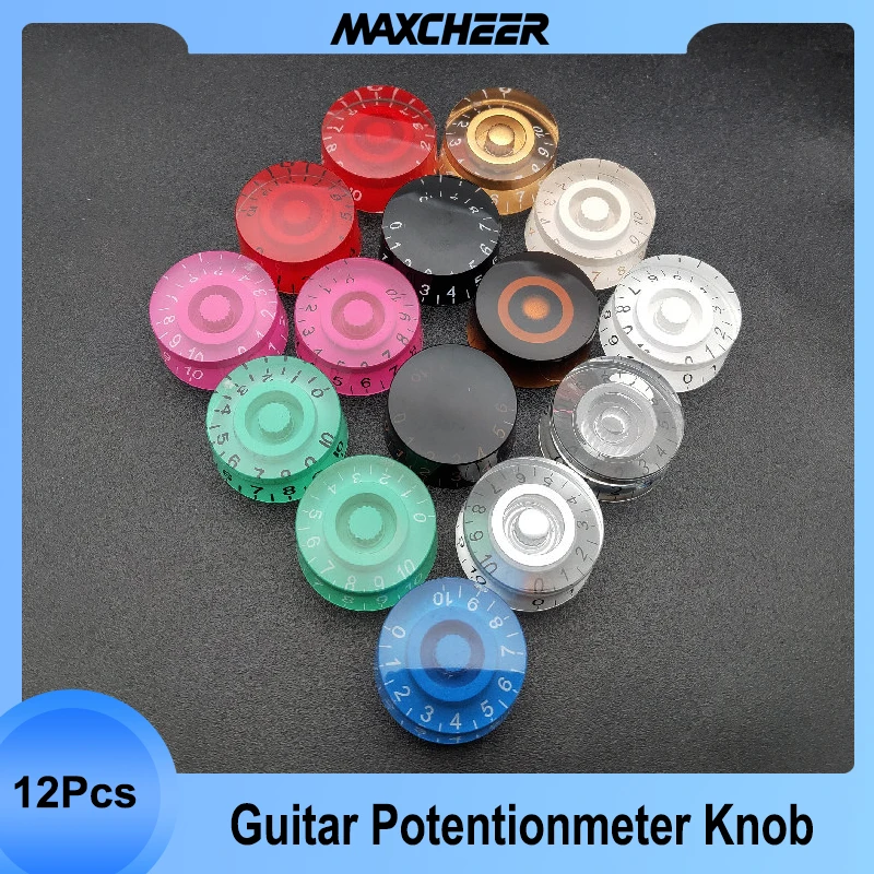 

12pcs LP Guitar Knobs Straight Volume Tone Speed Control Knob for Guitar Replacement Electric Guitar Parts & Accessories