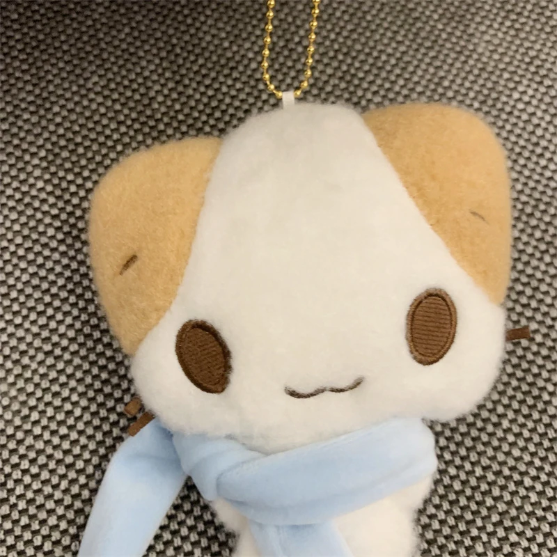 Masyumaro Fluffy Fuwa Nyanko Cat Plush Keychain Charm Key Chain Anime Kawaii Cute Women Bag Keychains Mascot Keyring Keyholder 4