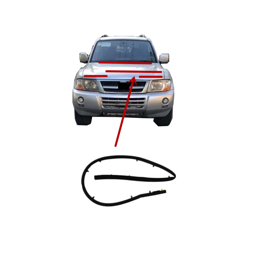 1 Piece Hood Rubber Seal For Pajero V73 Rubber Weather Strip For