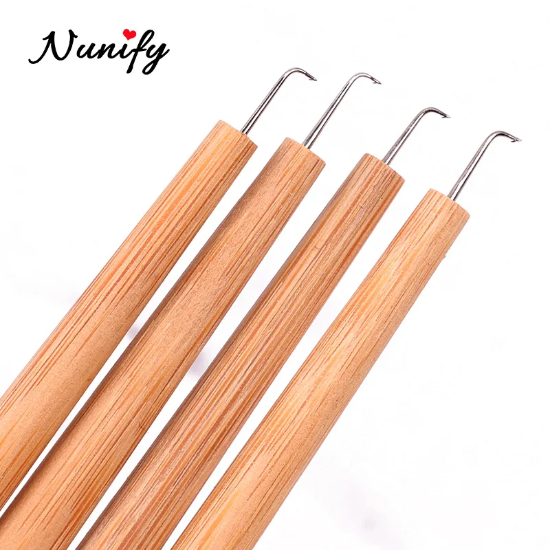 JETTINGBUY 1Pair Ventilation Needles Front Lace Wigs Toupee Make Net  Crochet Hook Pins Extension