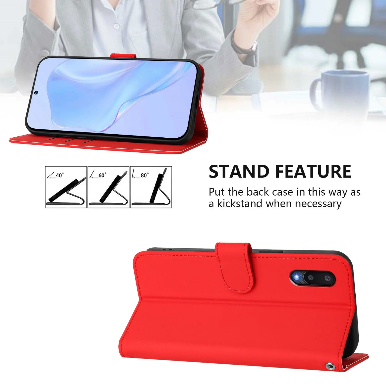 Luxury Flip Phone Case - PU Leather Wallet Cover with Holder