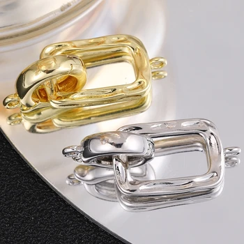 18K Gold Silver Plated Fastener 1