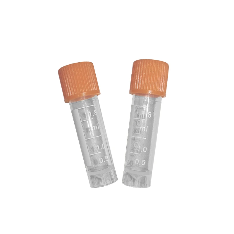 Laboratory refrigerating tube Transparent Sample Storage Container Tube Laboratory Plastic Freezer Tube Cryovial Lab 1.8ml 50pcs