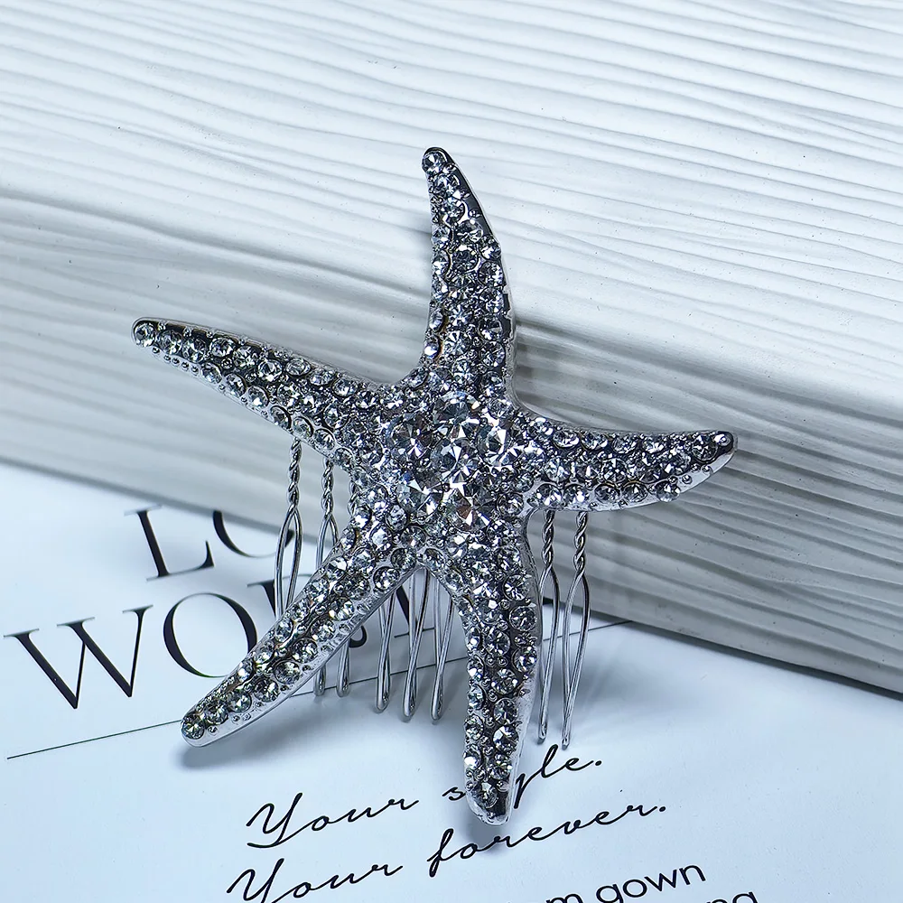 Noble and Elegan Sea Star Bridal Hair Comb