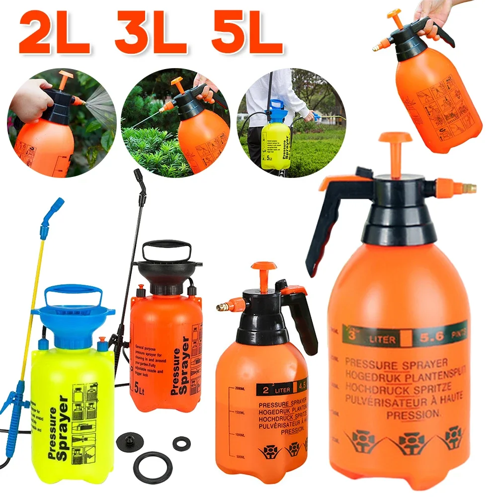 2L 3L 5L Watering Can Pressure Garden Sprayer Irrigation Pump Pressure Spray Bottle for Lawn Garden Care Manual Pressure Sprayer