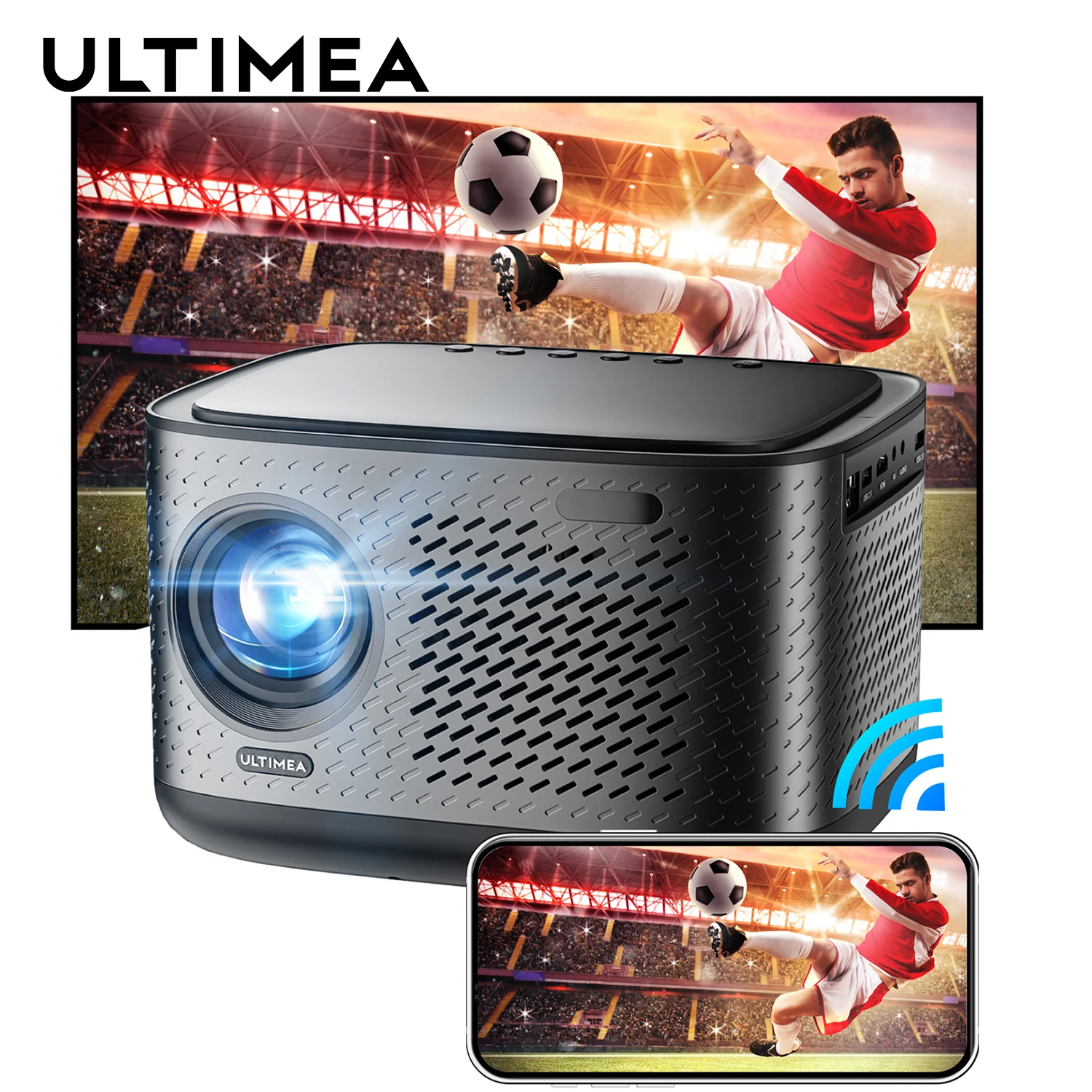 

ULTIMEA Full HD 1080P Projector 4K Video Projector with Netflix, Auto Focus&Auto Keystone Correction PK DLP Home Theater Beamer