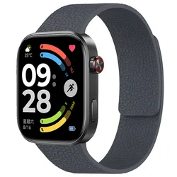 Premium Silicone Magnetic Bracelet Wristband - Universal Fit - Redmi Watch 6 (Space ash)