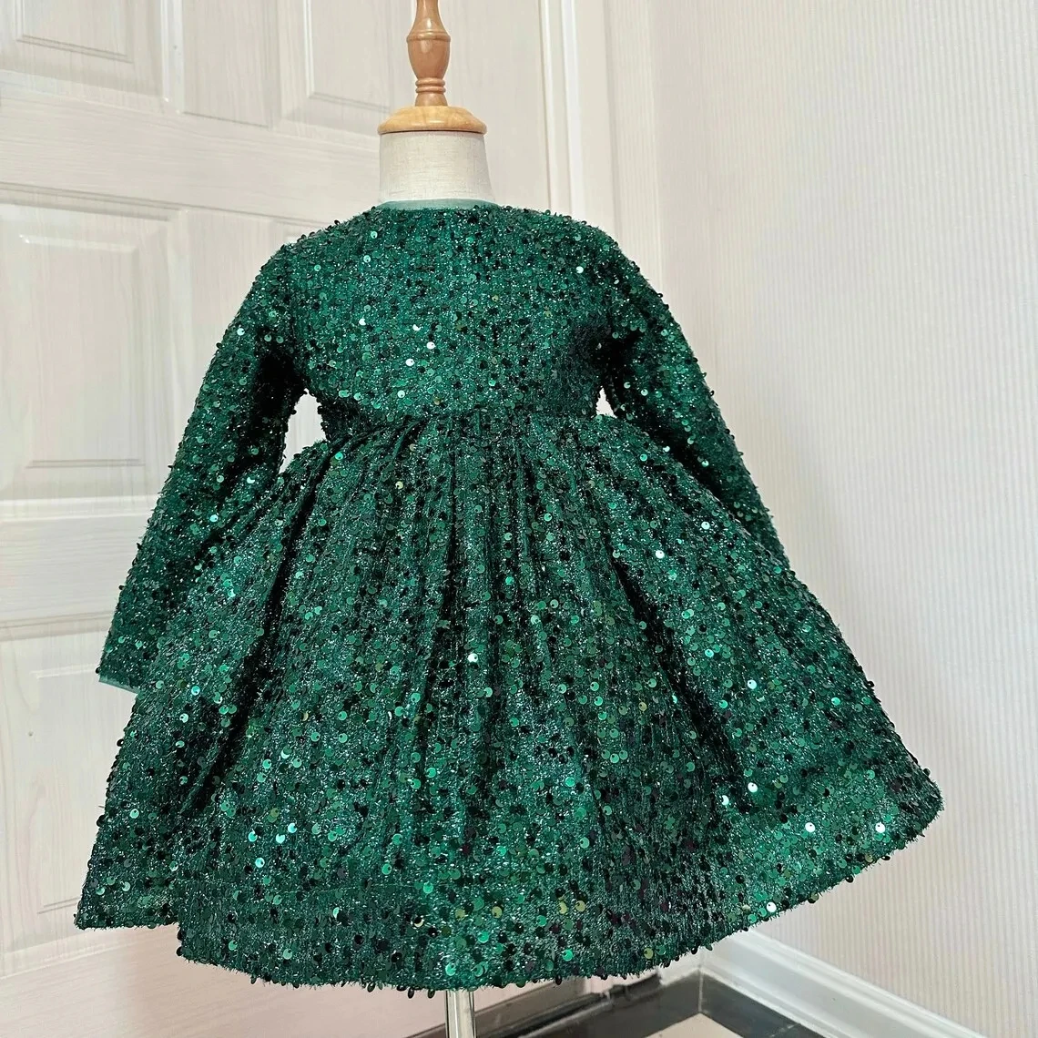 

Emerald Green Birthday Party Dress For Girls Elegant Evening Dresses For Teenage Girls Party Frock For Wedding Kids vestido