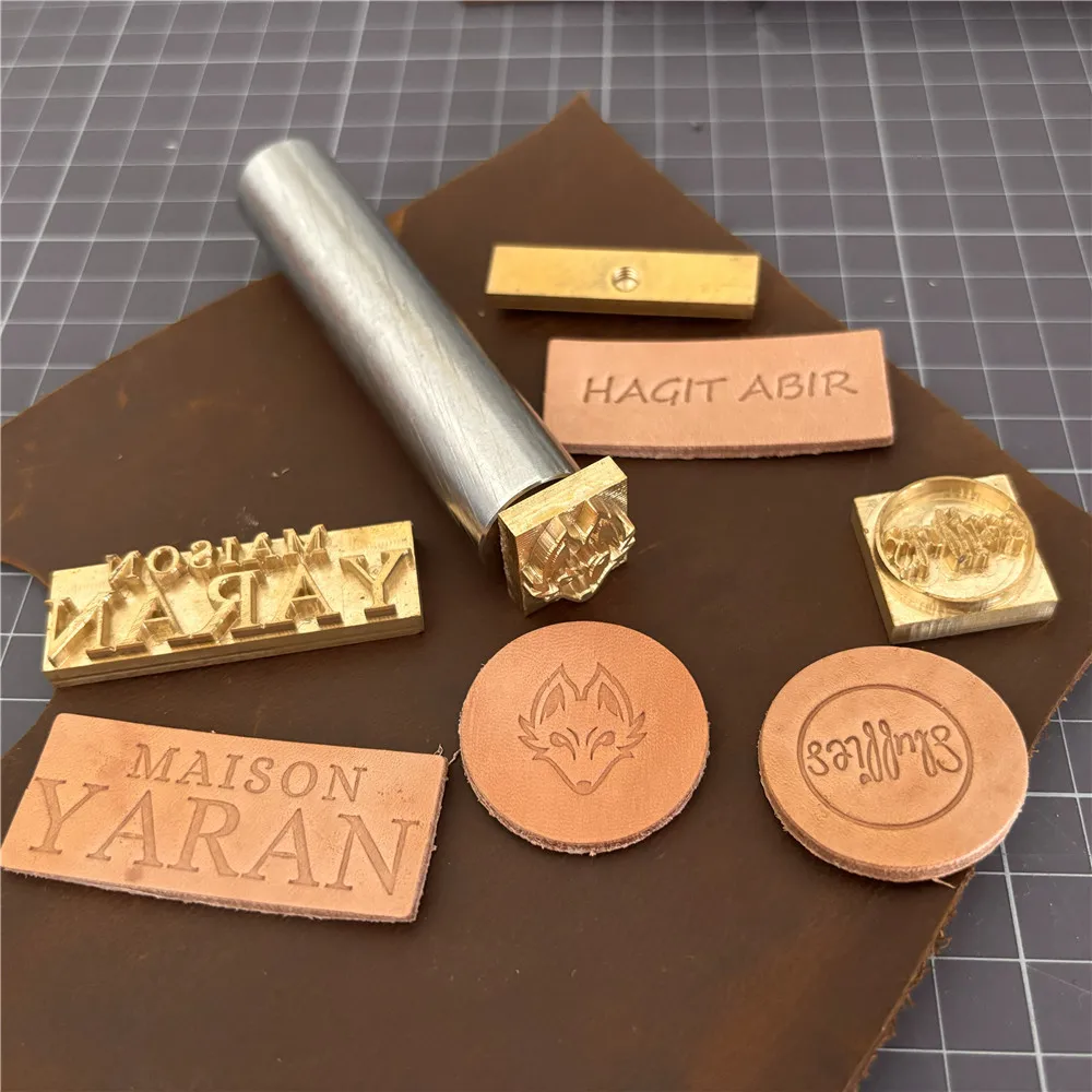 Custom Logo Brass Embossing Stamp – Personalize Leather, Wood, Bread, Paper With Your Design (Multiple Sizes)