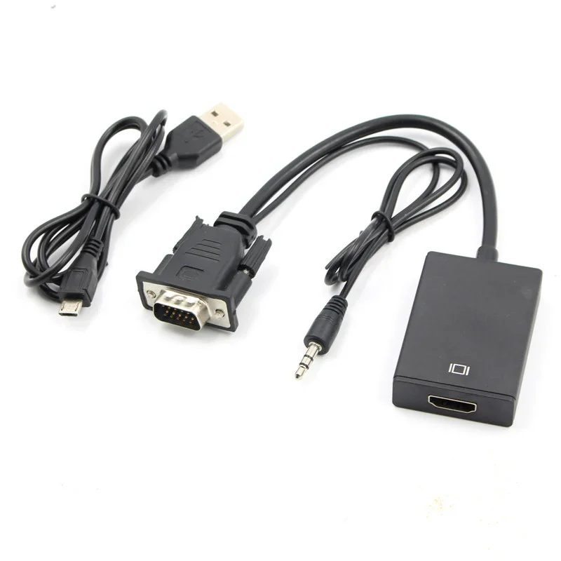   VGA HD  ̺, PC Ʈ-HDTV Ϳ, 1080P Ǯ HD VGA-HDMI ȣȯ 