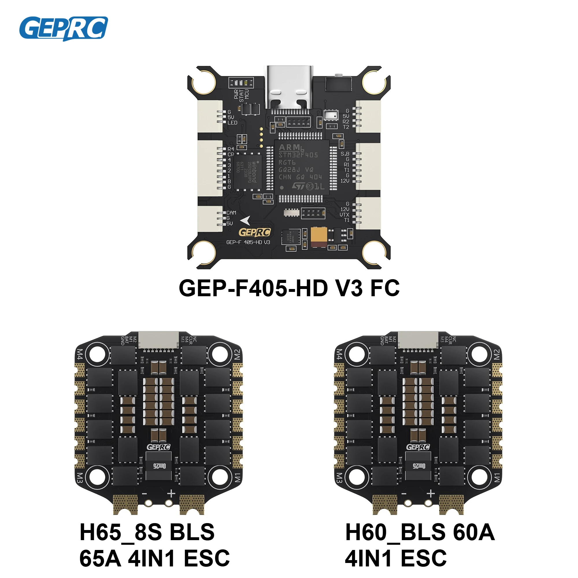 GEPRC TAKER F405 HD V3 Flight Controller 65A 60A 4IN1 ESC 42688-P Gyro Data Analyze Record Flight Barometer Racing FPV Drone