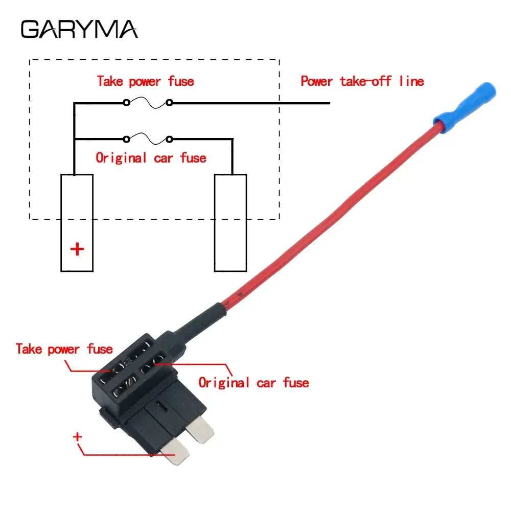 12V Car Fuse Holder Add-a-circuit TAP Adapter with ATM APM 5A 10A 15A 20A Micro2 Mini Small Medium Blade Car Automotive Fuse car fuse holder fuse holder fuse adapter holder