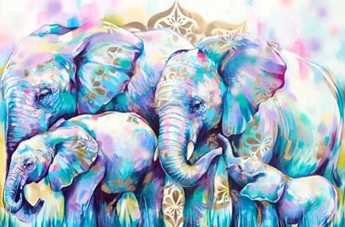 thumbnail image 1 of Lindo Animal elefante HD lienzo pintura sala de estar Animal decoración del hogar regalo, 1 of 5