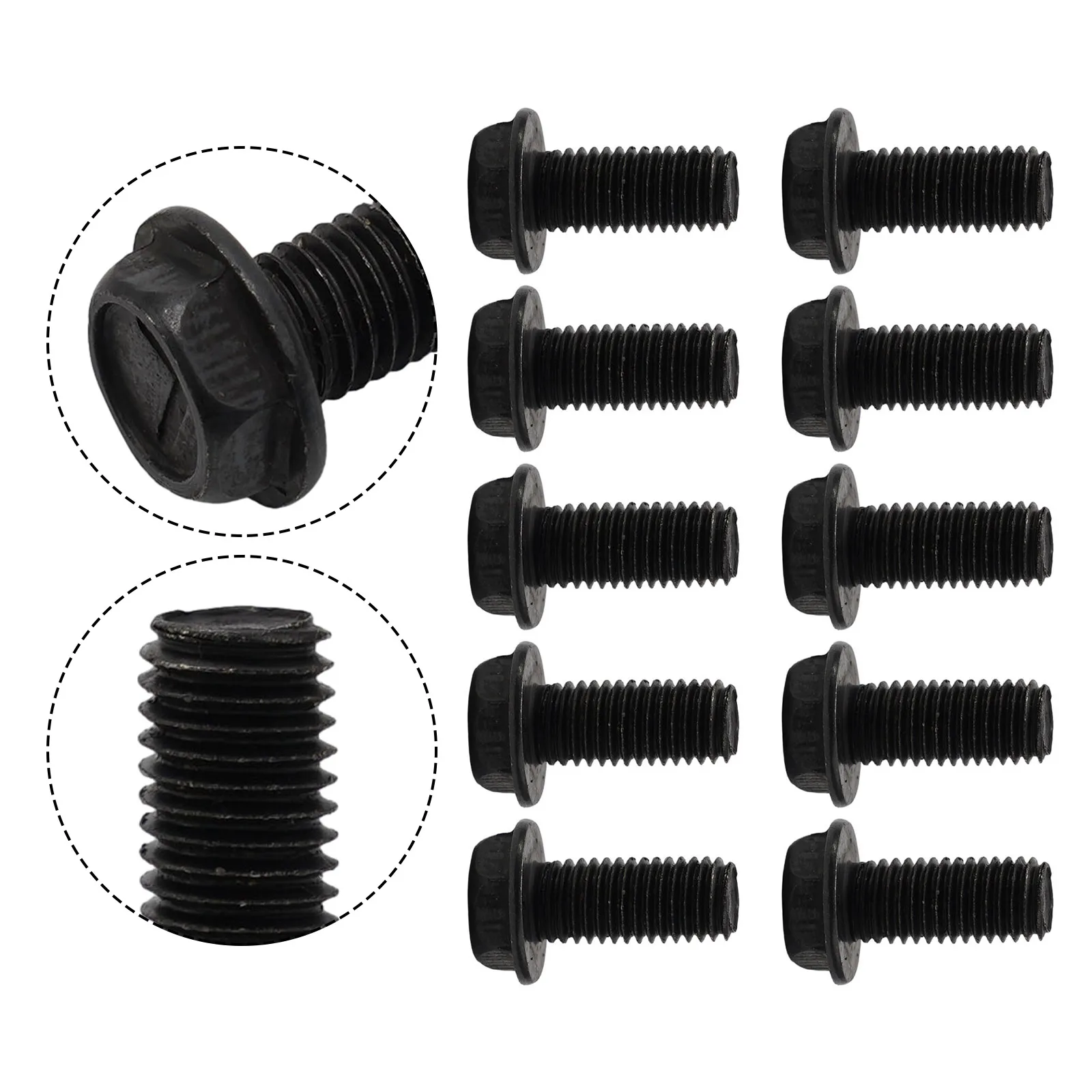 Description Picture 5 of item10pcs Saw Blade Screw M8 M7 M6 Left Hand Thread Hex Flange For Cutting Machine Fasteners Replacement Power Tool Accessories