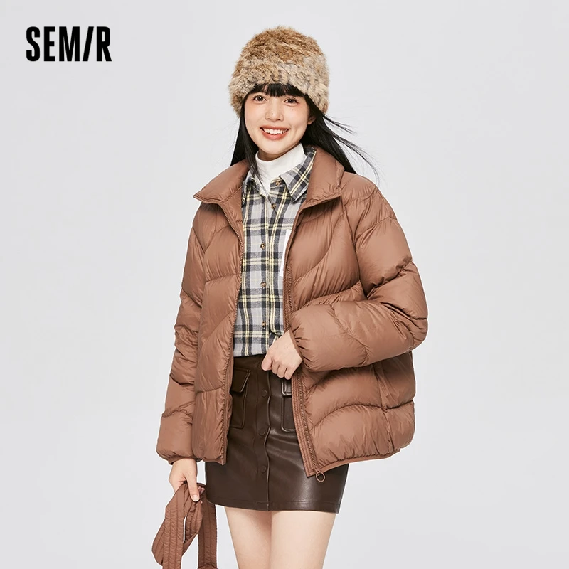 Down Jacket Women Three-Proof Loose Bag Sweet Girl Light And Warm Winter Stand Collar