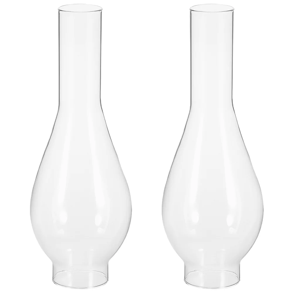Didiseaon Abat-Jour Cylindre En Verre Clair Pour Lampe à Kérosène - Style Vintage Élégant