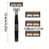 3-Layer Stainless Steel Manual Shaver, Men's Safety Shaver Blade, Sharp Blade Replaceable Blade 4