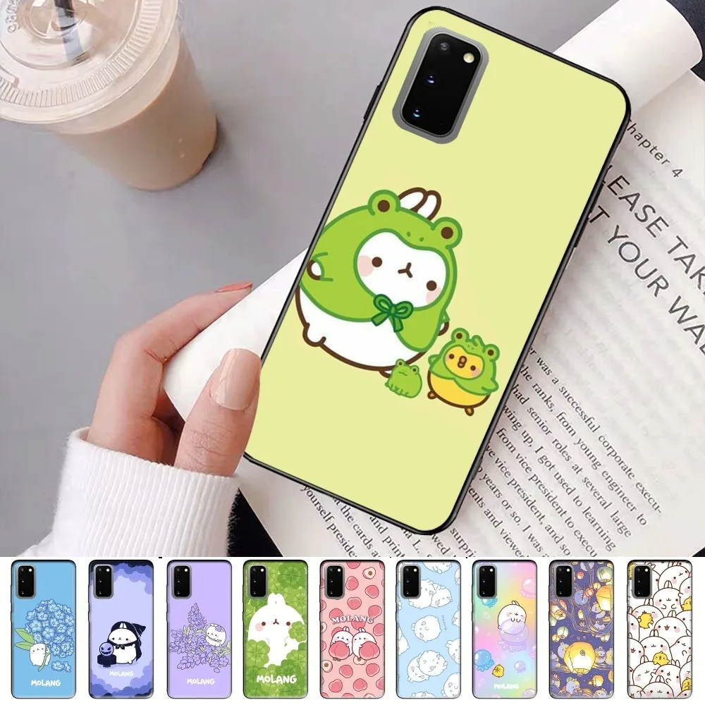 

Kawaii Molang Phone Case For Samsung S 9 10 20 21 22 23 30 23plus lite Ultra FE S10lite Fundas