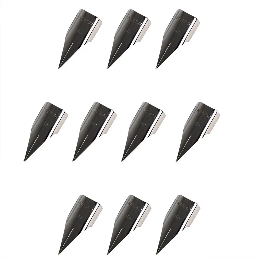 10PCS Fountain Pen Nib Universal Nib Fits Most Fountain Pen 0.38mm Gold Student Writing Tools Replacement Nibs Learning Tools