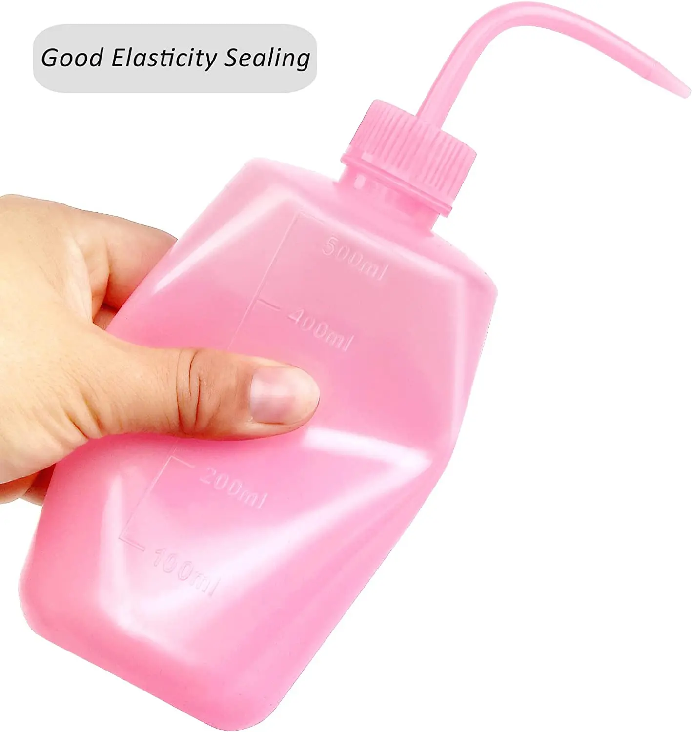 250/500ml Watering Can Succulent Watering Bottle Flower Squeeze Bottle with Scale Label Plastic Bend Mouth Safety Wash water bottle