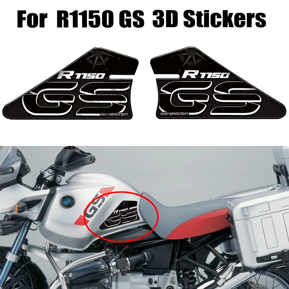 

Motorcycle Tank Knee Pad Grips Stickers Decals Protector Gas Fuel Oil Kit ADV Adventure For BMW R1150GS R 1150 GS R1150 GSA