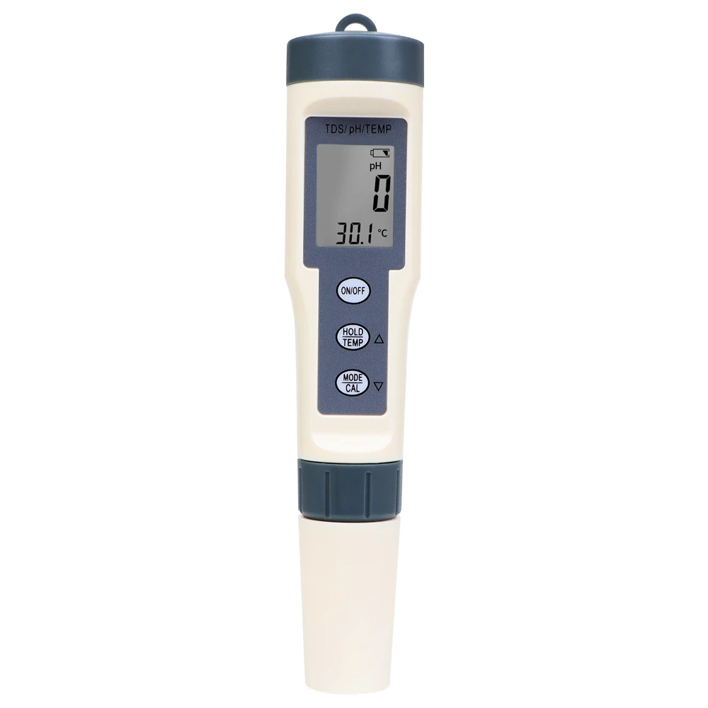 Professional Digital Water Tester 4 in 1/3 in 1 Test EC/TDS/PH/TEMP Water Quality Monitor Tester Kit for Pools Drinking