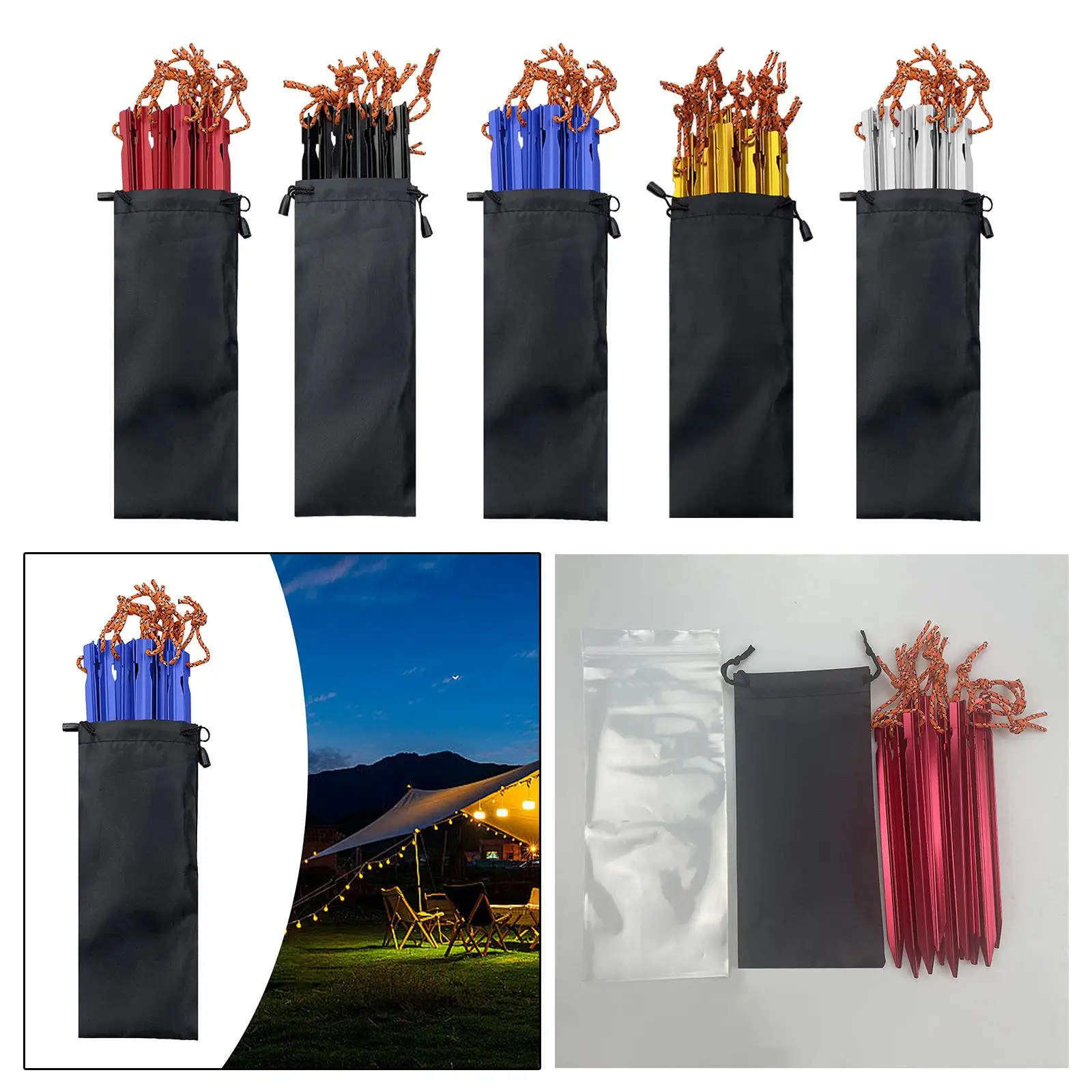 8 Pieces Tent Stakes Camping Tent Nail for Backpacking Outdoor Camping