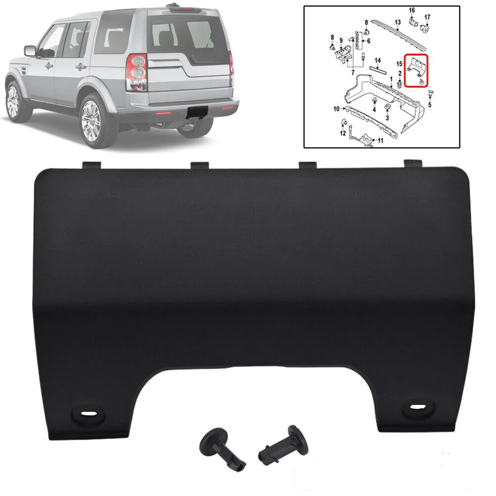 For Land Rover Discovery 3&4 Rear Bumper Towing Cover Trim And Clips - Dpo500011pcl for range rover executive edition 2006 2009 front bumper towing eye hook cover dpc500280puy for range rover executive edition 20