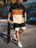 New Summer Vacation Leisure Daily 3D Men's Sports Wear Large Round Neck Short sleeved T-shirt Shorts Set Casual Street Clothing 1