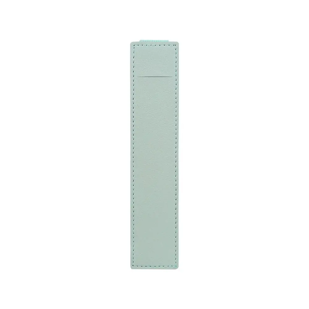 Portable PU Leather Pen Holder with Elastic Buckle - Lightweight Office Pencil Case