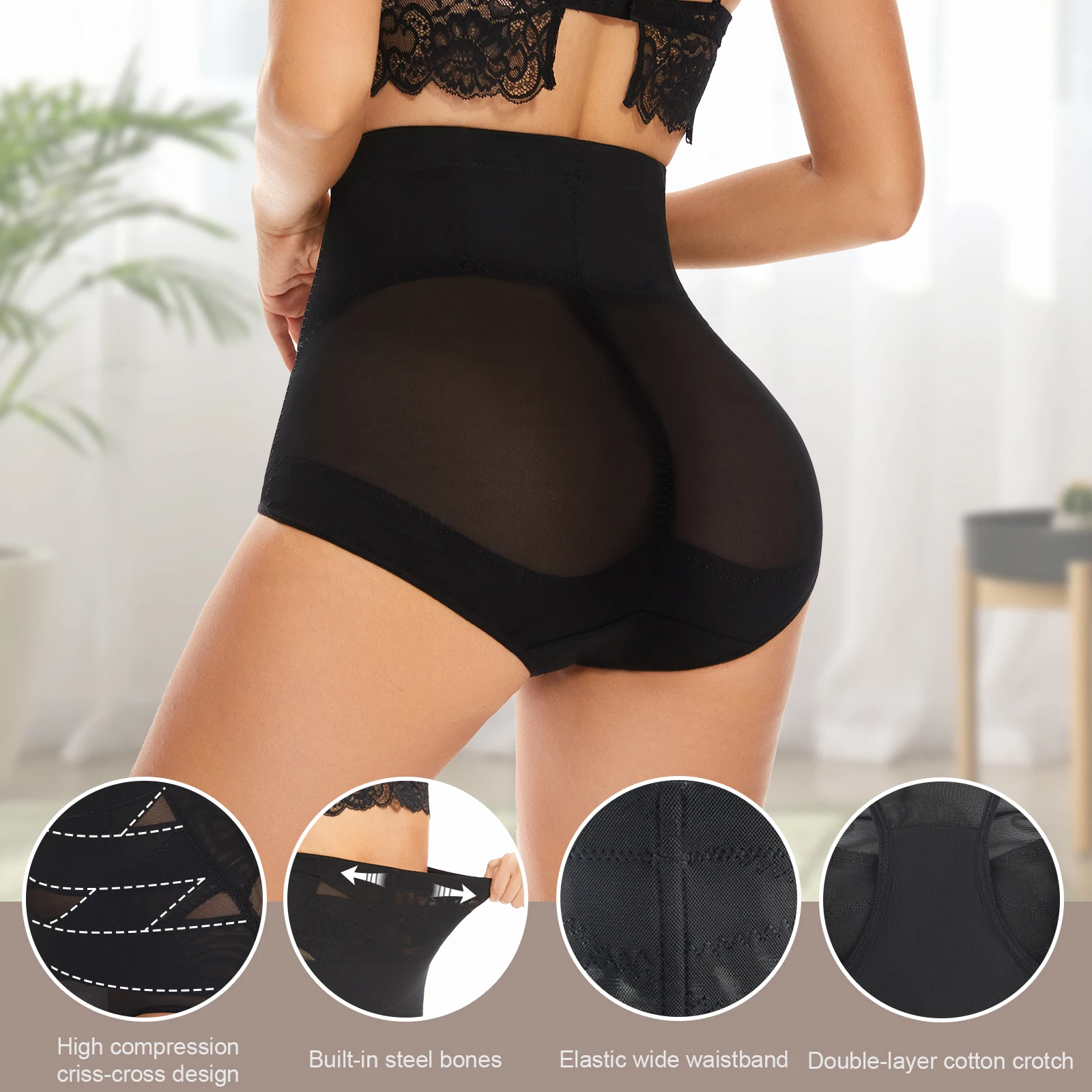 YADIFEN High Waisted Shapewear for Women Tummy Control Panties Slimming  Body Shaper Compression Underwear Stomach Girdle