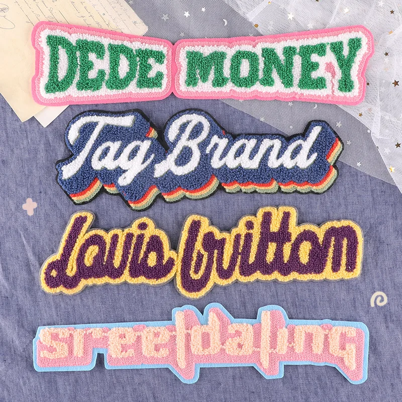 1 Piece Large Letter Patches Chenille Embroidery Patch DIY Handsewn