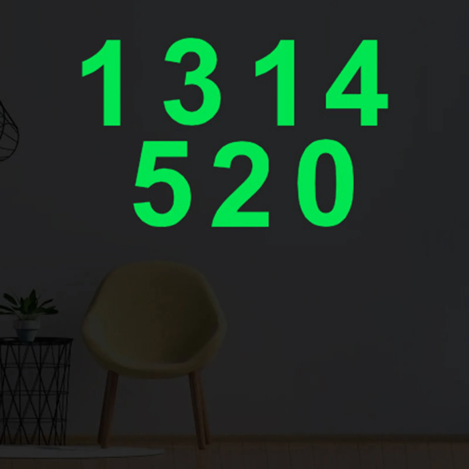 Glow In The Dark Number Sticker Luminous Digits Sticker Kids Bedroom Wall Switch Model Number Diy Decor Label Decal