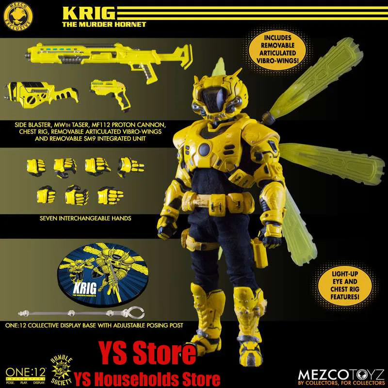 

Original Mezco Toys 1/12 Collectible Movable Yellow Action Figure Movie Simulation 6" Full Set Delicate Fan Collection Boys Gift