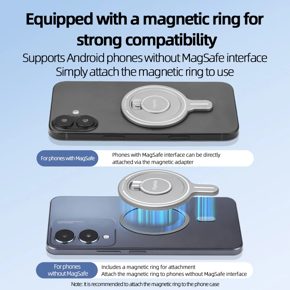 Camera Accessories Handheld Gimbal Accessories Flymile Magsafe Adapter Clamp Insta360 Flow pro 2 Gimbal Stabilizer Phone Holder Magnetic Clip Mount Accessoise