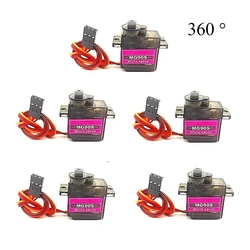 High - Torque 180°/360° Servo Control Module for Small Aircraft and Gimbals (5Pcs 360 MG90S)
