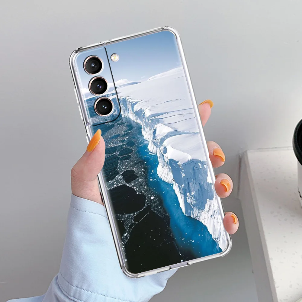 Arctic Snow Scenery Soft Clear Phone Case Cover