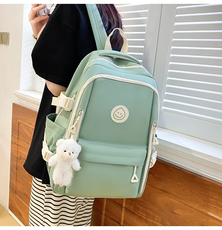 Kawaii Pastel Multipocket Harajuku Backpack Set