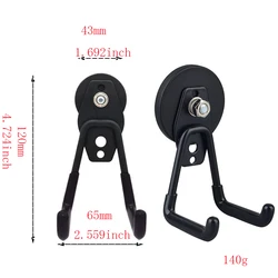 Heavy - Duty Waterproof Garage Hook with Magnetic Grip and Nail - Free Installation (Black square hook)