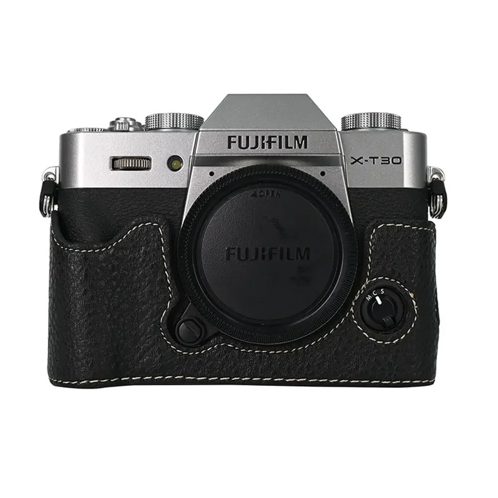 Fujifilm Premium Leather Half Body Camera Case with Magnetic Closure