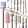 14pcs/set Nail Drill Machine Bit Nail Gel Removal Polishing Tools Pedicure Manicure Rotary Grinding  Buffer Polisher 3