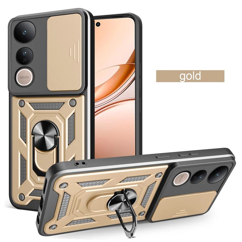 Enhanced Armor Case with Lens Protection and Magnetic Ring Holder