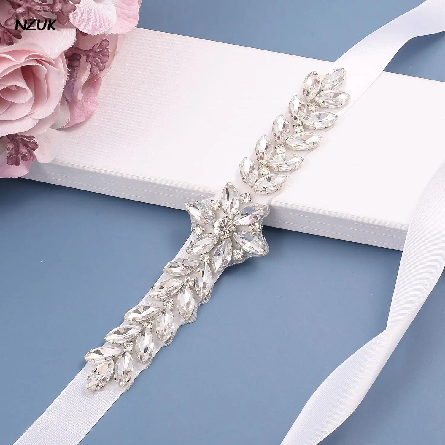Wedding Belt Crystal Flower Bridal Sash for Bridesmaid Dresses bridal waistband