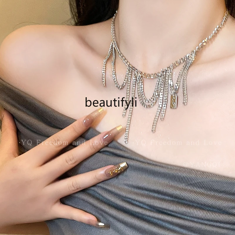

Fashion Tassel Necklace Niche Design Temperament Clavicle Chain Everyday Joker Necklace