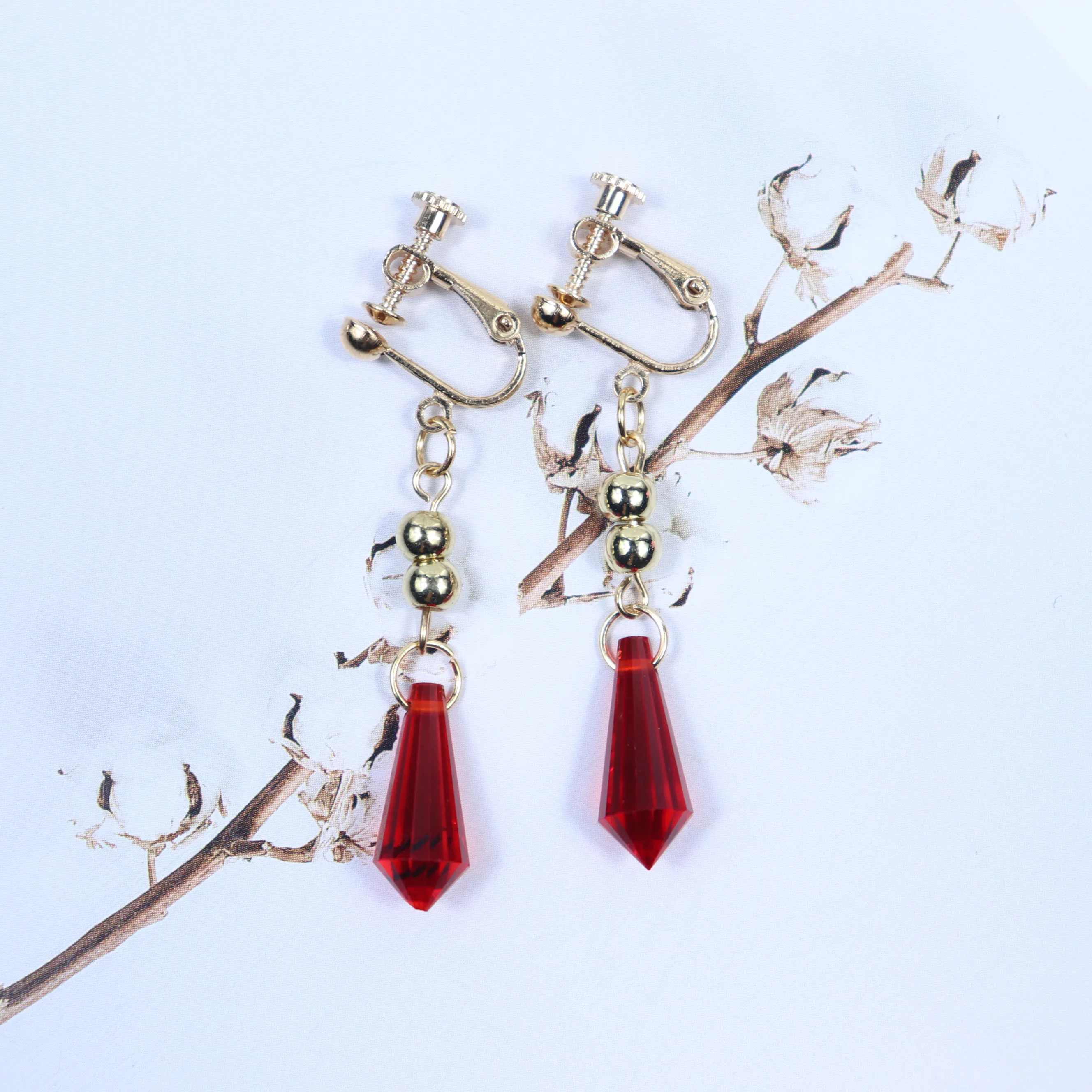Genshin Impact Tartaglia Ohrringe Anime Schmuck Cosplay Genshin Childe Ohrring Männer Frauen Trendige Accessoires Kristall Tropfenohrring – Detail 6