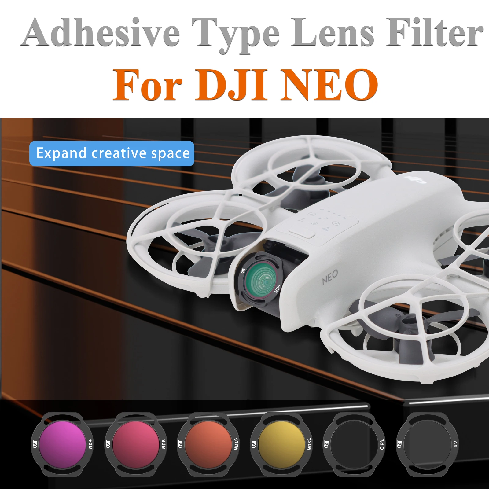 Lens Filter for DJI Neo ND Filters Set Camera Lens Filter Kit ND MCUV CPL HD Optical Glass Protective Adhesive type Accessories
