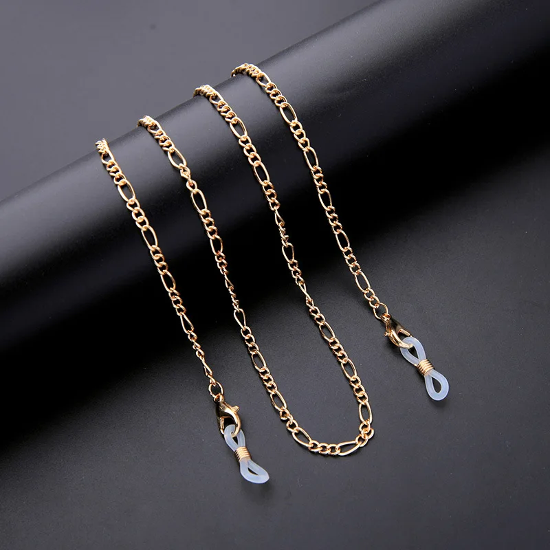 Плоская цепочка для очков, серебро 925 пробы, 18 К, 72 см | AliExpress