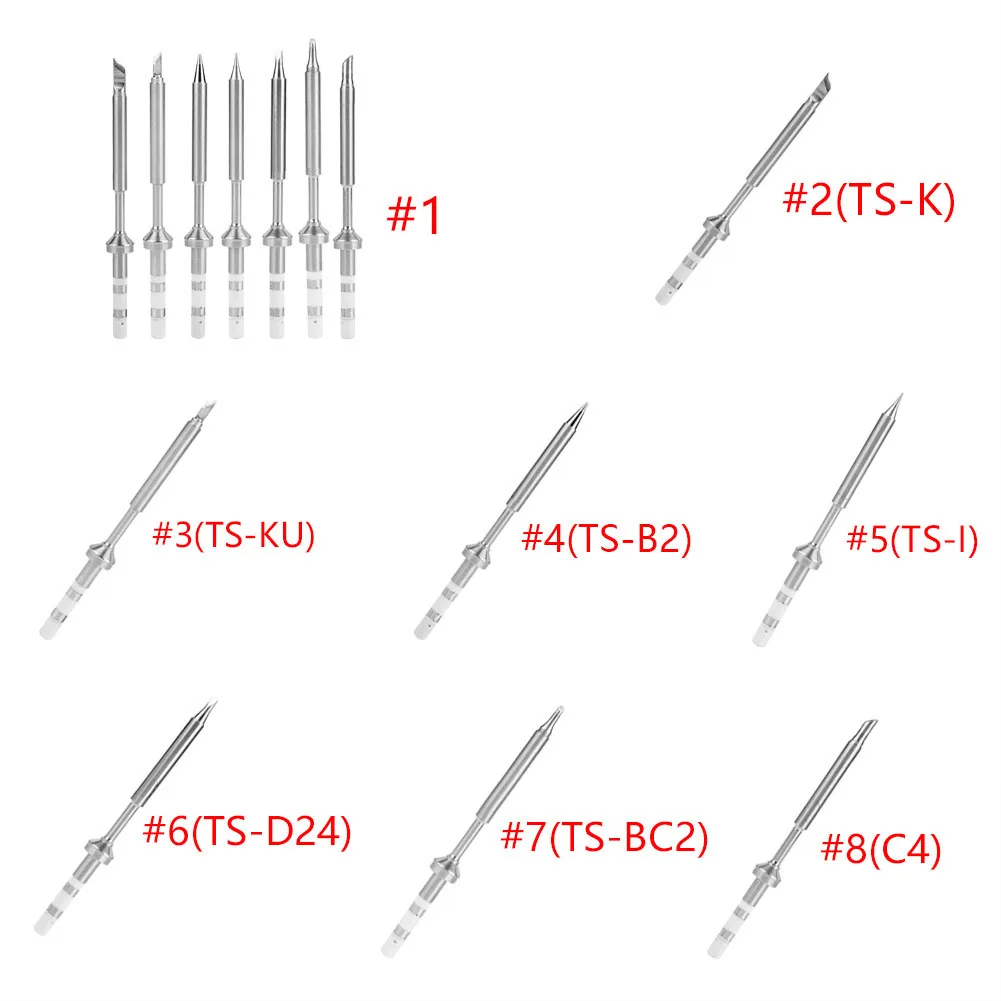 Mini Stainless Steel Soldering Iron Tips Replacement for TS100 7 Types soldering iron soldering iron tips solder iron kit