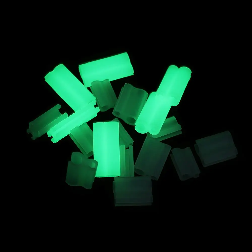6pcs Fishing Glow Stick Clip Used On Fishing Rod Feeder Clip On The Rod Tip Fluorescent Light Sticks Light Night Float Clip Hold