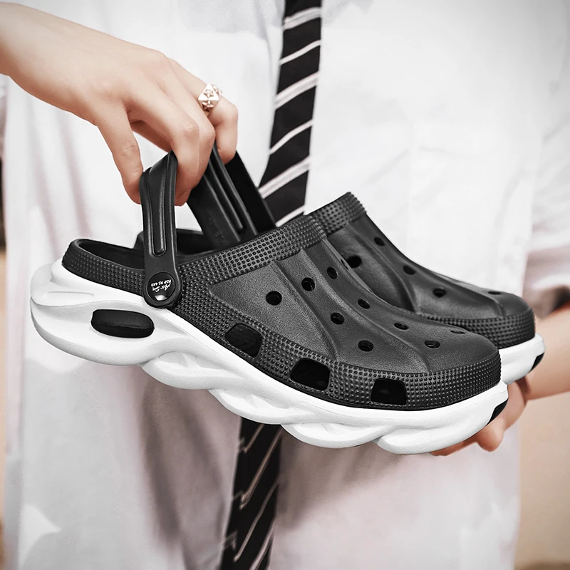 NewMensSummerSlippersBeachSandalsJellyShoesMenOutdoorSandals